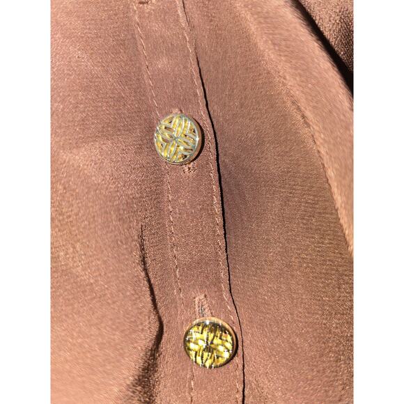 Lilly Pulitzer Elsa 100% Silk Top In Color French Roast Size Small - Picture 4 of 7